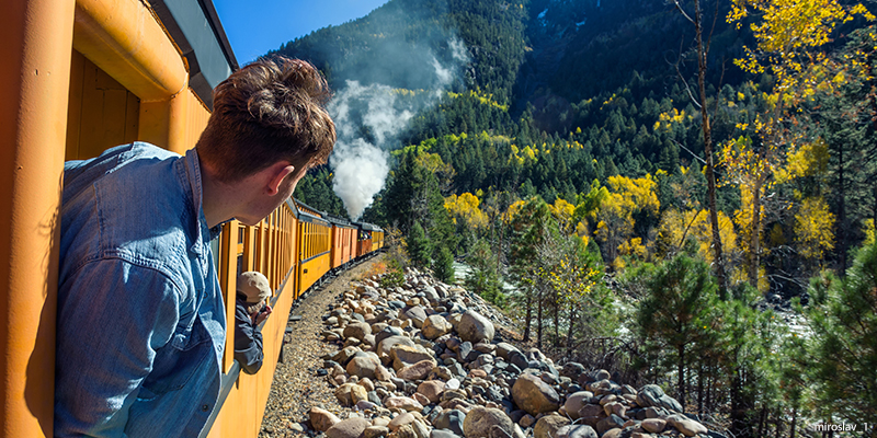 leaf peeping Silverton Railroad