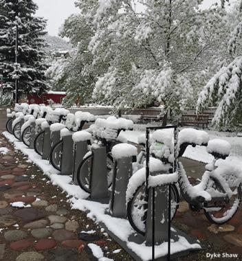 Bikes in Snow