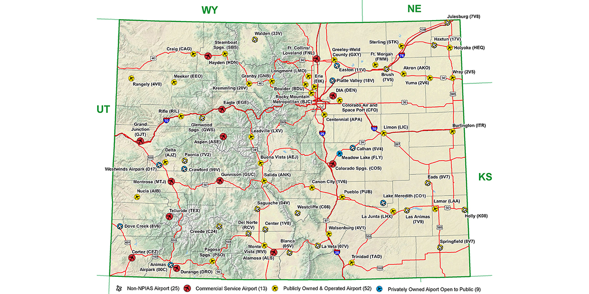 Regional Airports - map