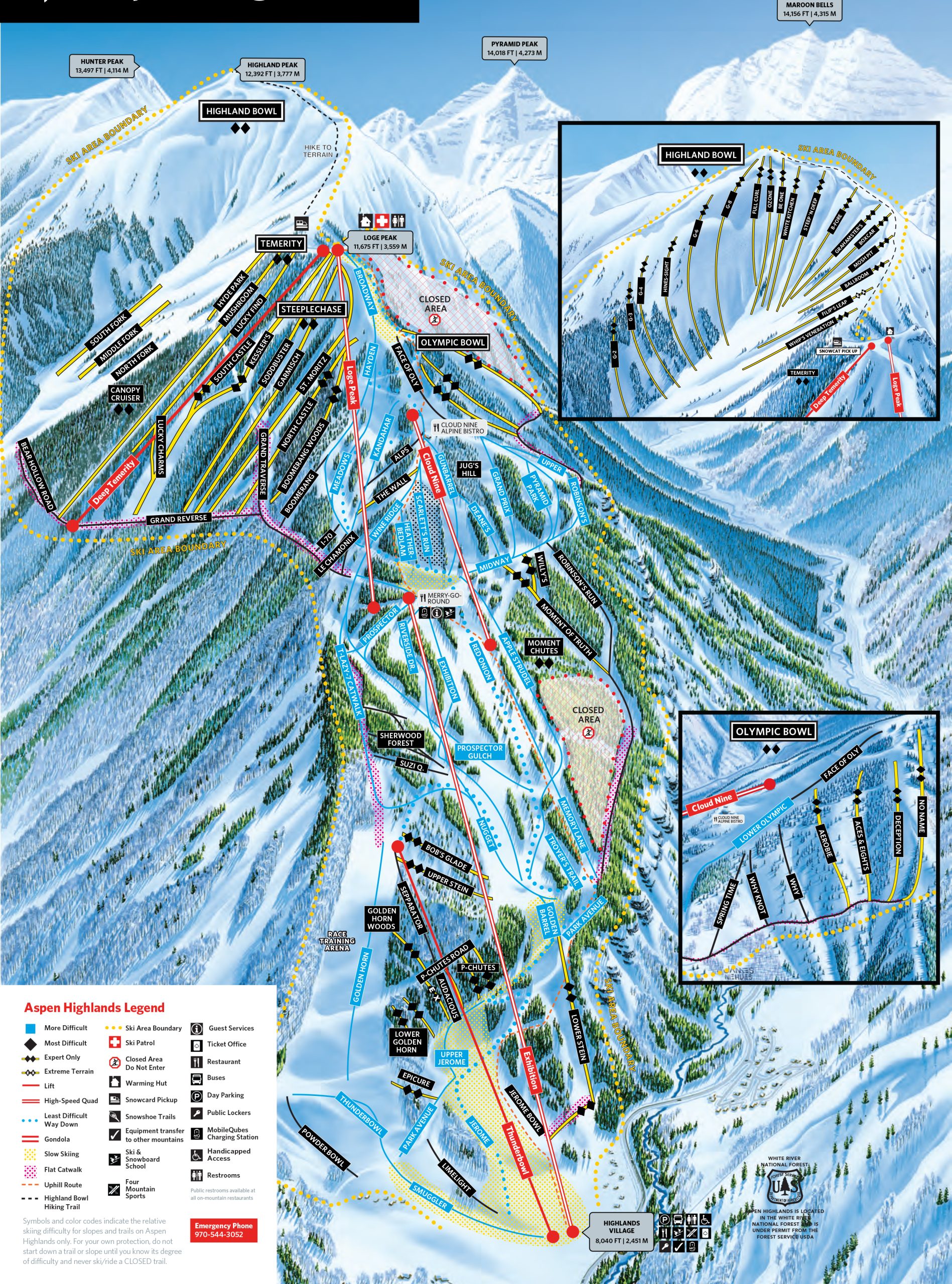 Aspen Highlands Trail Map